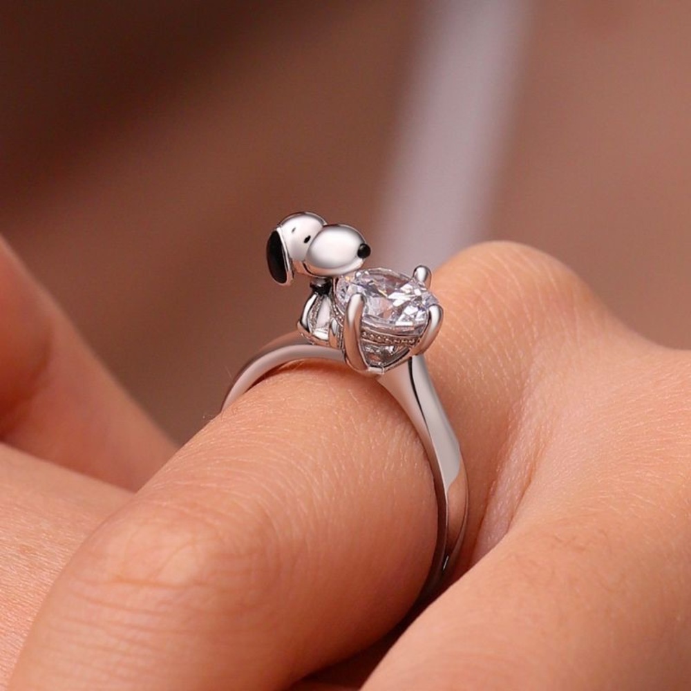 GNOCExPeanuts collection Snoopy Silver Ring size 5.5